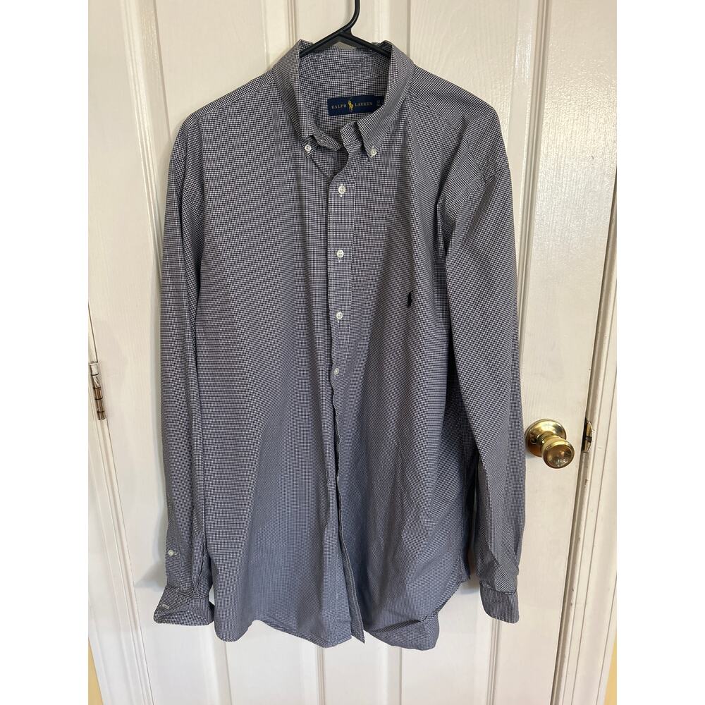 Ralph Lauren Black‎ Checked Button Up Size LT